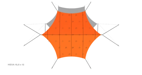 render of a Qtents festival tent 10x12