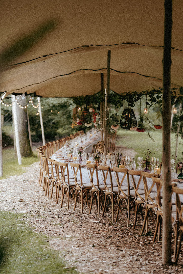 Qtents Stretchtent hospitality wedding location woods