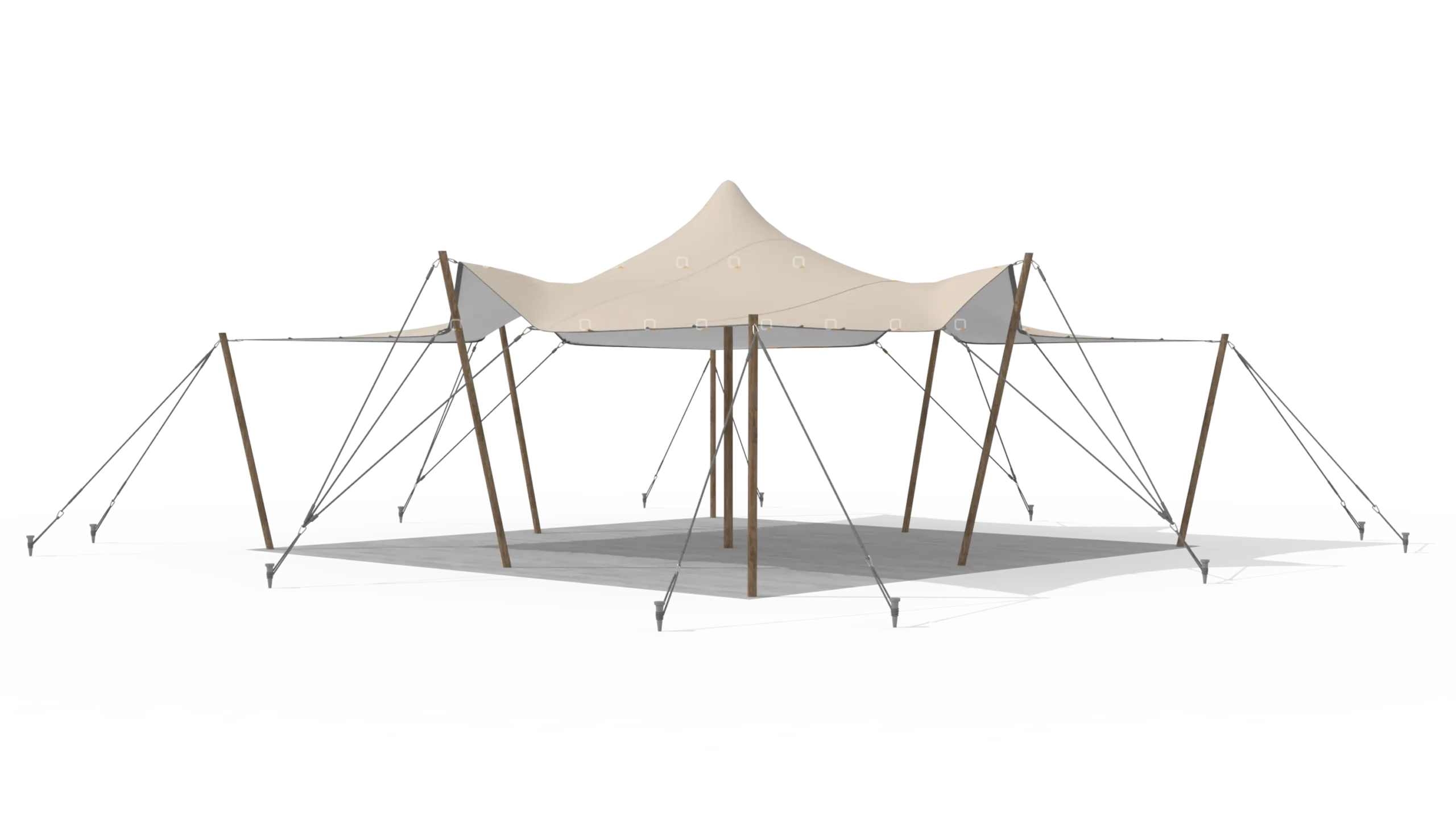 render of a Qtents stretch tent