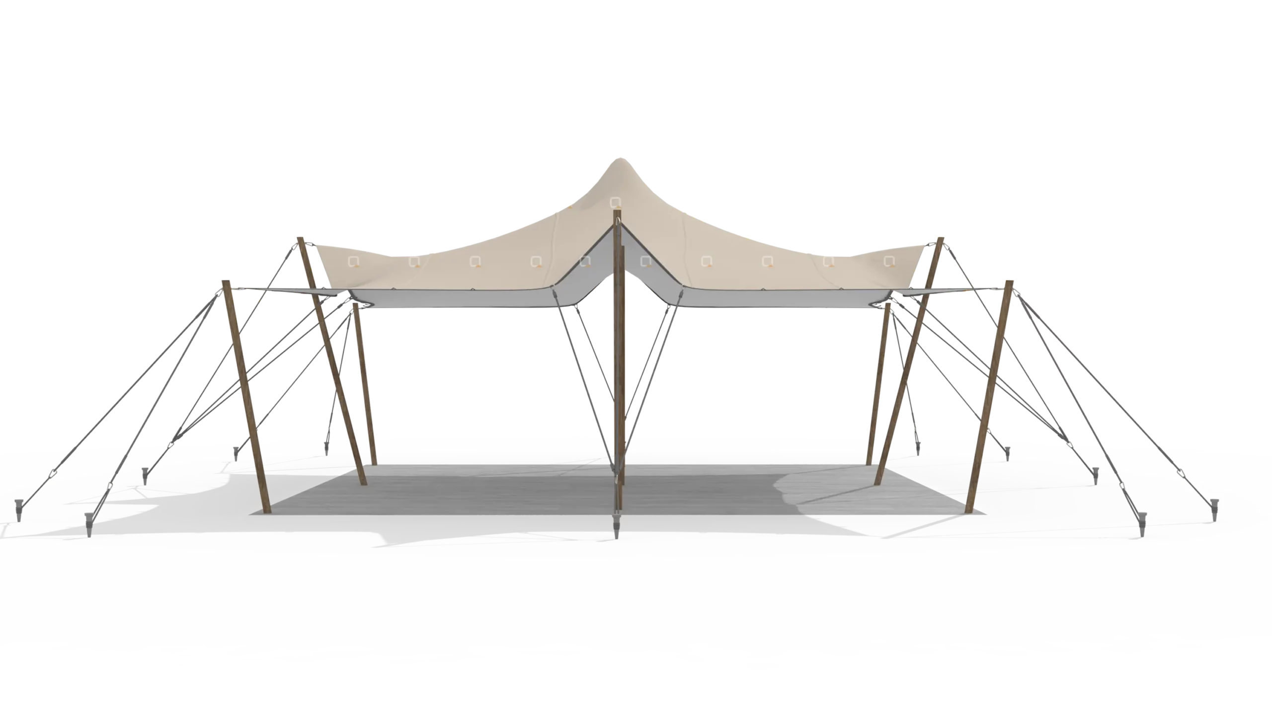 render of a Qtents stretch tent