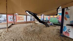 Qtents stretchtent sand sidewalls for beachclub 