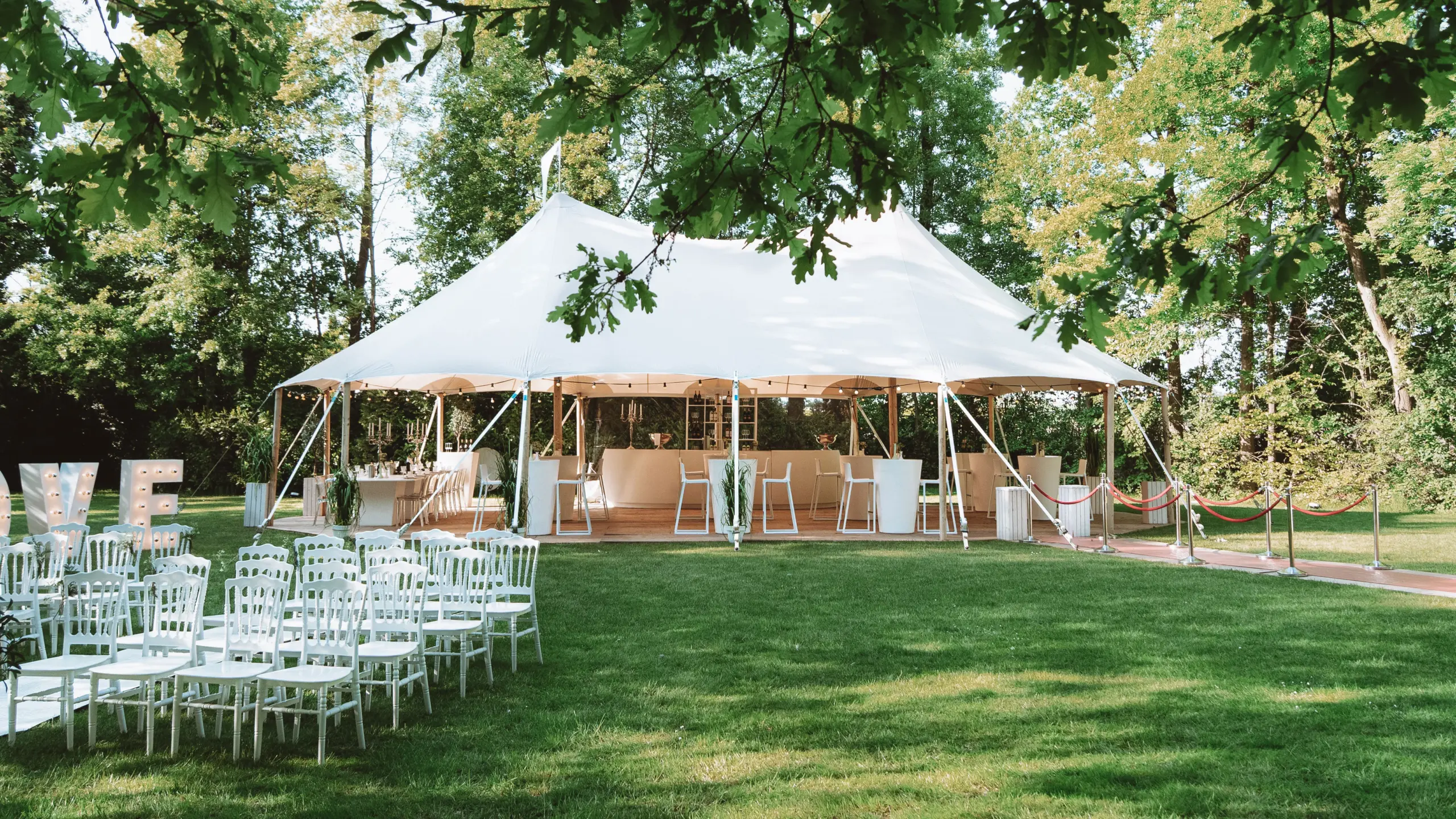 Perfect wedding setting sailcloth one piece