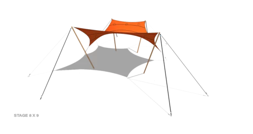render of a Qtents festival tent 8x9