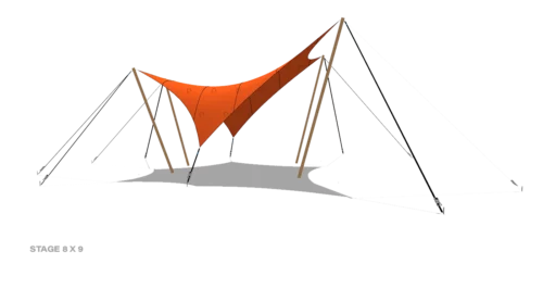 render of a Qtents festival tent 8x9