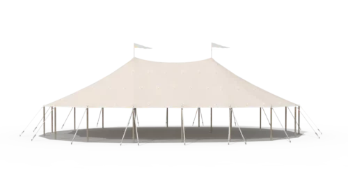 render of a qtents sailcloth tent 14x20