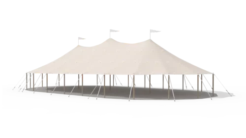 render of a qtents sailcloth tent 14x26