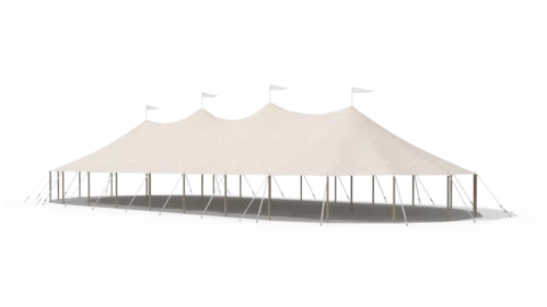 render of a qtents sailcloth tent 14x32
