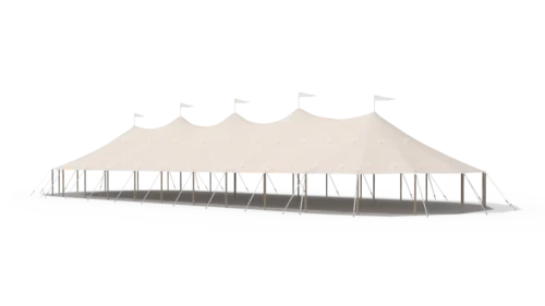 render of a qtents sailcloth tent 14x38