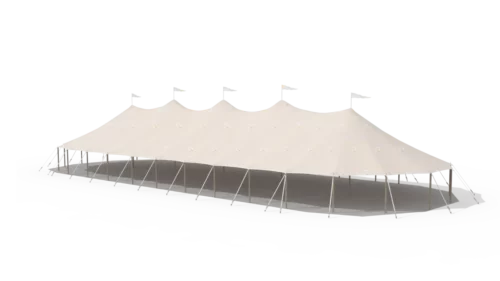 render of a qtents sailcloth tent 14x38
