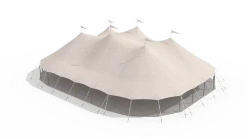 render of a qtents sailcloth tent 20x26