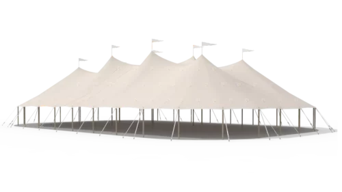 render of a qtents sailcloth tent 20x32