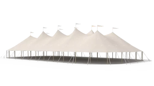 render of a qtents sailcloth tent 20x38