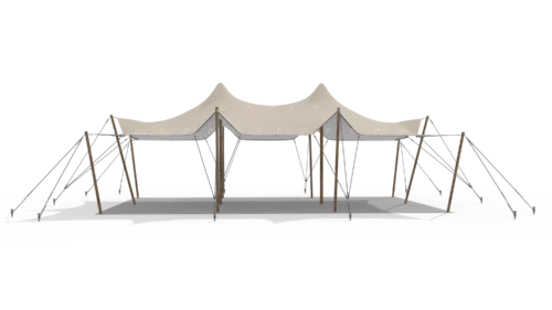 render of a qtents stretch tent 10,5x7,5