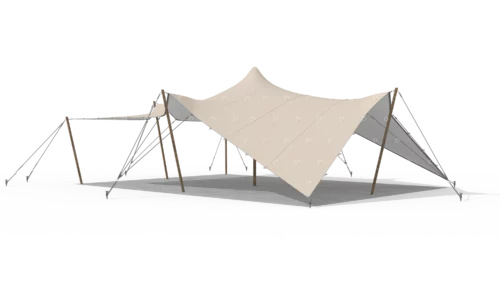 render of a qtents stretch tent 10,5x7,5
