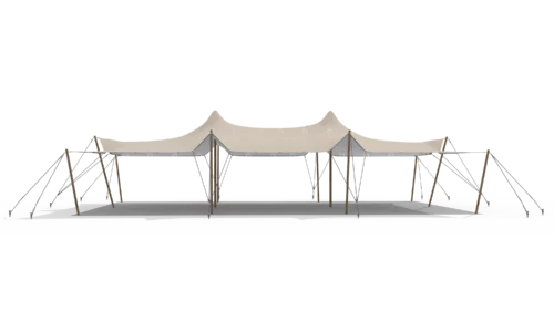 render of a qtents stretch tent 10,5x15