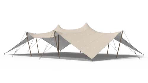render of a qtents stretch tent 10,5x15