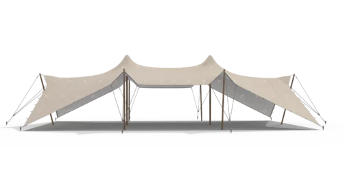 render of a qtents stretch tent 10,5x15