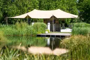 Qtents stretch tent outdoor event at water