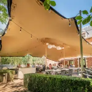Qtents stretch tent at a restaurant