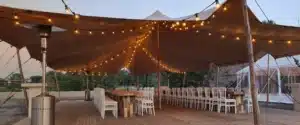 Qtents stretch tent outdoor event dinner
