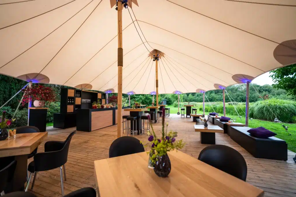Qtents sailcloth tent interiour with decoration