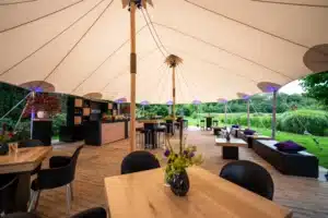 Qtents sailcloth tent interiour with decoration